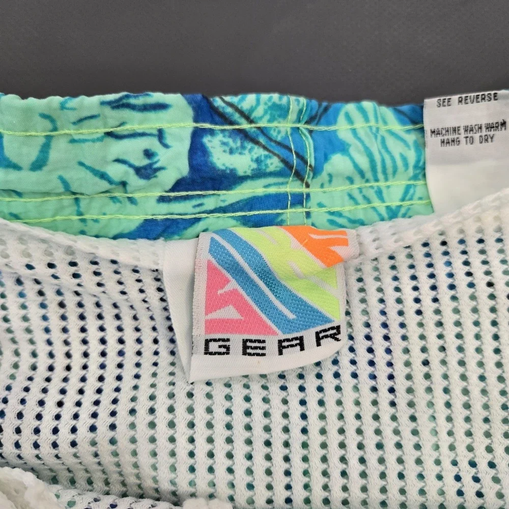 Vintage Surf Gear Abstract Print Swim Trunks Board Shorts Mens Sz 36 - 38‎ Rare